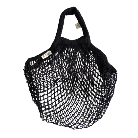 0690 Авоська с короткой ручкой, черная