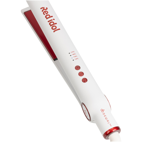 03-402 DEWAL Red Щипцы для выпрямления волос Idol 24*110 мм, терморегулятор, титаново-турмалиновое покрытие, 57 Вт