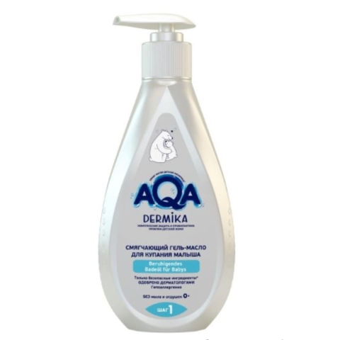 AQA DERMIKA Смягчающий гель-масло для купания малыша, 250 мл.