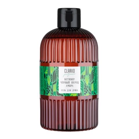CLARIO Парфюмированный гель для душа Черный перец, Ветивер, Амбра, 500 мл.