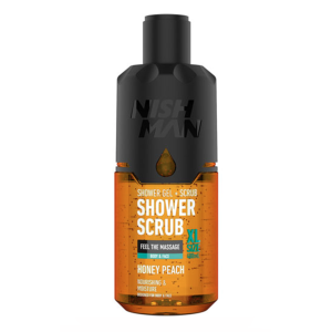 NISHMAN Гель-скраб для душа Мед&Персик, 480 мл.