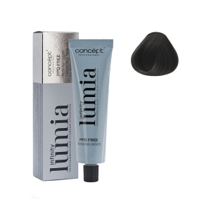 КОНЦЕПТ INFINITY LUMIA Низкоаммиачный стойкий краситель 4.0 Шатен, 100 мл.