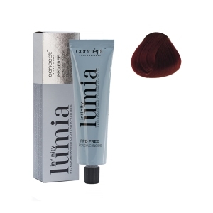 КОНЦЕПТ INFINITY LUMIA Низкоаммиачный стойкий краситель 5.54 Темно-русый красно-медный, 100 мл.