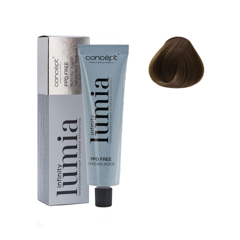 КОНЦЕПТ INFINITY LUMIA Низкоаммиачный стойкий краситель 6.0 Русый, 100 мл.