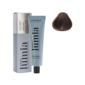 КОНЦЕПТ INFINITY LUMIA Низкоаммиачный стойкий краситель 6.7 Русый коричневый, 100 мл.