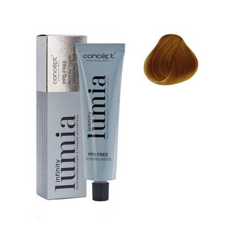 КОНЦЕПТ INFINITY LUMIA Низкоаммиачный стойкий краситель 7.3 Светло-русый золотистый, 100 мл.