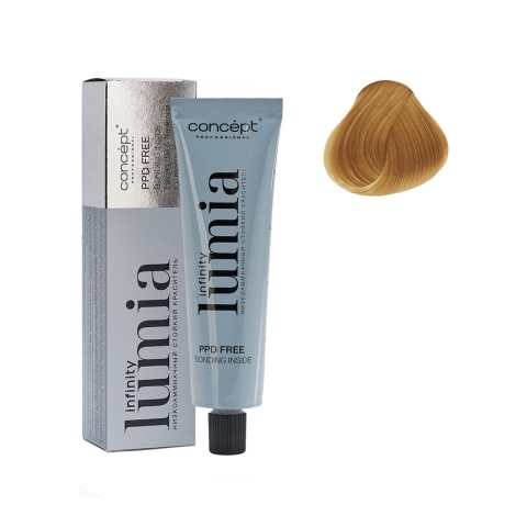 КОНЦЕПТ INFINITY LUMIA Низкоаммиачный стойкий краситель 8.3 Блондин золотистый, 100 мл.