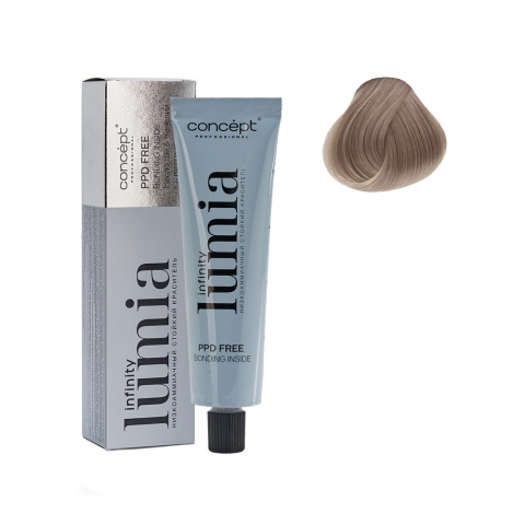 КОНЦЕПТ INFINITY LUMIA Низкоаммиачный стойкий краситель 9.16 Светлый блондин пепельно-фиолетовый, 100 мл.