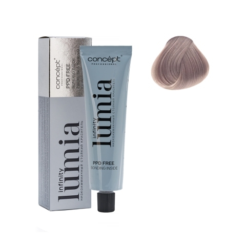 КОНЦЕПТ INFINITY LUMIA Низкоаммиачный стойкий краситель 9.68 Светлый блондин фиолетово-перламутровый, 100 мл.